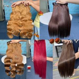 Extensiones de Cabello Indio Virgen Natural con Cutícula Alineada, Largo, 90-100g, Paquete al por Mayor, Doble Trama a Máquina, Todos los Colores - Product Image 6