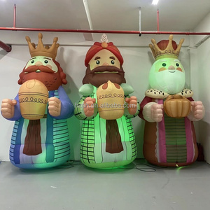 Grand ensemble de crèche gonflable des Trois Rois Mages pour la décoration de jardin des fêtes, figurines gonflables des Magi pour la décoration d'église - Product Image 4