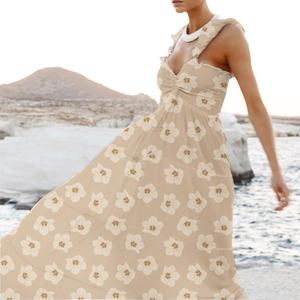 Usine de vêtements JingYu, fabricant de vêtements, conception personnalisée de robes hawaïennes modestes décontractées pour femmes - Product Image 2