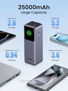 Banco de Energía Nexode 25000mAh 200W, Cargador Portátil para Laptop, Carga Rápida PD 3.1, 90Wh, Paquete de Batería de 3 Puertos con Pantalla Inteligente PB722/3 - Product Image 5