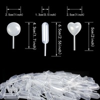 Pipettes jetables en plastique transparent PE à canal unique et volume réglable Beconbio BC-XG-002 pour cupcakes, fraises, chocolat