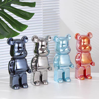 Ornements ours d'amour en céramique personnalisés à chaud pour l'ameublement de 35cm de haut Statues en céramique Offre Spéciale