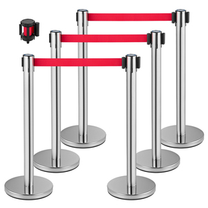 Barrière de poteau de sécurité en acier robuste avec ceinture rétractable - Product Image 6