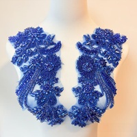 En gros, Applique florale en tissu brodée de cristaux, de paillettes et de strass, perlée, à coudre sur vêtement, pour corsage de corset