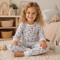 Ensemble de pyjama personnalisé pour enfants, pyjama à colorier pour tout-petits, pyjama à manches longues pour enfants, vêtements de nuit pour enfants, pyjama en coton à dessiner soi-même, pyjama pour enfants