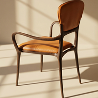 Chaise de salle à manger rembourrée de qualité supérieure, structure en bois massif, assise en tissu doux, mobilier contemporain pour cuisine, restaurant, hôtel PISANO