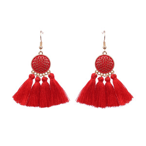Bohemian Tassel Earrings Women Colorful Alloy <b>Drop</b> Earrings Party Fashion Jewelry 2021 - Product Image 5