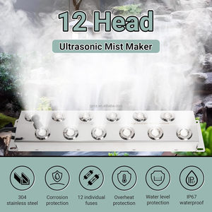 Humidificateur ultrasonique extérieur direct usine, atomiseur à 12 têtes pour piscine, bassin à poissons et rocaille, générateur de brouillard pour hôtels - Product Image 4