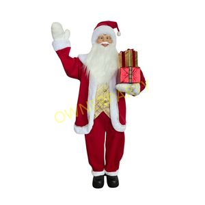 Funny Merry Christmas Life Size Santa Says Hi Modèles animatroniques de haute qualité Noël avec sacs-cadeaux - Product Image 4