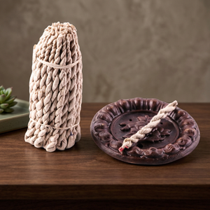 Incienso Ecológico de Sándalo Nepalí con Quemador de Arcilla, Ambientador, Aroma Anti-Humo - Product Image 3