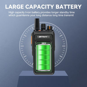 วิทยุสื่อสาร ETMY รุ่น ET-538 กำลังส่งสูง ระยะไกลสุด 5 กม. มาตรฐานกันน้ำ IP68 วิทยุสื่อสารแบบมือถือ UHF VHF สำหรับกรณีฉุกเฉิน - Product Image 3