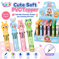 KAIX Lindos Bolígrafos de Gel de PVC al por Mayor con Logotipo Personalizado, Sets de 10 Colores, Tinta Multicolor, Bolígrafo de Gel Multicolor para Recompensas Escolares