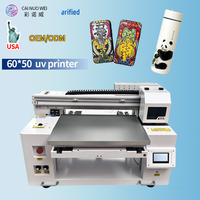 Printer UV Flatbed Inkjet 6050 Termurah untuk Botol, Printer UV untuk Kaca, Akrilik, Casing Ponsel, Mesin Cetak Logam dengan Fungsi Pembersihan