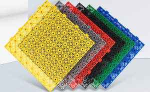 OEM Injection <b>Plastic</b> <b>Floor</b> Tiles for Indoor/Outdoor Click-Lock Plain for Car Wash Room Garage Staircase Basement Warehouse - Product Image 4