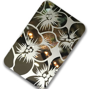 Feuille d'acier inoxydable décorative 4 x 8 1 mm, finition <span class=keywords><strong>miroir</strong></span> gravée BA, 201 304 316 430, anti-traces de doigts, découpe, soudage, pliage - Product Image 5