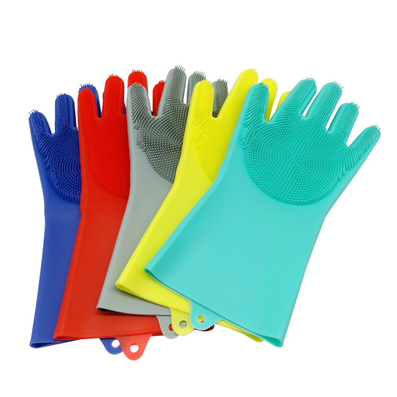 Силиконовые перчатки для мытья посуды, силиконовые кухонные аксессуары