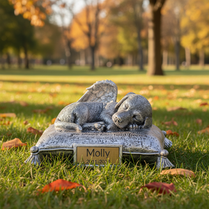 Statue commémorative pour animaux de compagnie en résine gravée pour chiens |   Urne funéraire à motif animal pour la fête de Thanksgiving |   Conservez les moments chaleureux de votre <span class=keywords><strong>chien</strong></span> près de votre cœur - Product Image 3