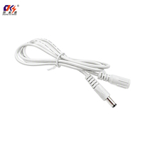 Câble d'alimentation CC blanc 24AWG, connecteur jack CC mâle-femelle 5,5*2,1 mm, câble d'extension 5,5*2,5 mm, 3,5*1,35 mm, 4,0*1,7 mm