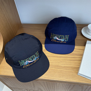 High Quality OEM <strong>Custom</strong> Logo 3D Embroidery Color Adjustable Unstructured a Frame Two Toned Five 5 Panel Baseball Dad <strong>Hat</strong> Cap - Product Image 2