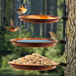 Comederos para Pájaros Silvestres de Alta Calidad, Comedero de Metal para Pájaros, Bandeja para Comida de Aves, <span class=keywords><strong>Bebedero</strong></span> - Product Image 1