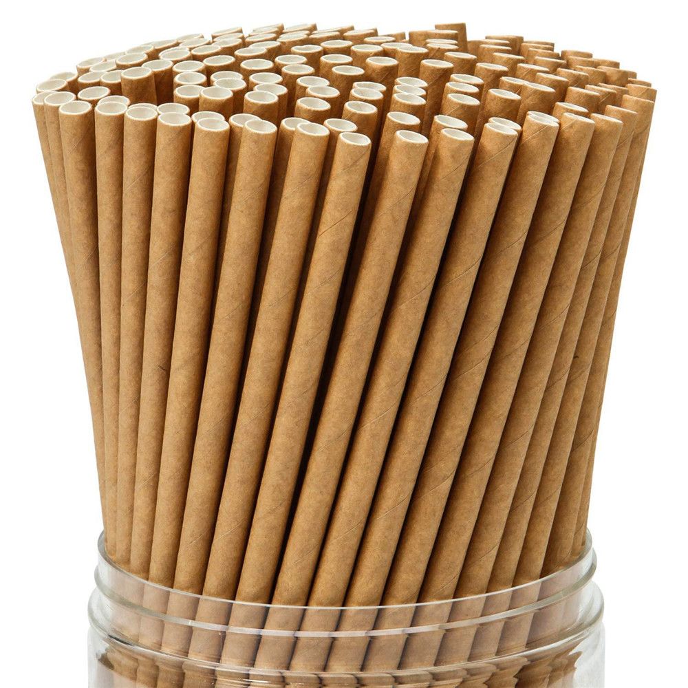 Disposable Kraft Paper Straw Biodegradable Paper Straw Individually Wrapped Paper Drinking Straws