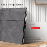 Housse de protection complète en cuir souple pour tablette Microsoft Surface Pro 11 10 9 Pro 6/7 Go avec clavier