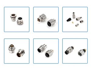 M12 một mã hóa 8Pin Nam hàn với shielded,M12 một mã hóa 8Pin cắm hàn, M12 8Pin kết nối - Product Image 4