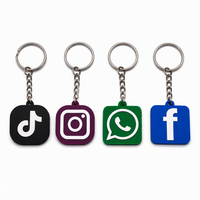 Étiquettes RFID NFC en silicone de haute qualité HST, Ntag213, logo personnalisé, porte-clés RFID NFC, cadeau publicitaire pour Facebook, Instagram, YouTube