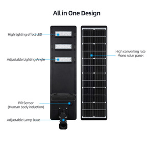 Lampadaire solaire intégré en alliage d'aluminium, module LED rotatif de 4 à 10 m avec capteur de présence humaine et contrôle intelligent de la lumière - Product Image 5