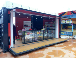 Negozio <span class=keywords><strong>Mobile</strong></span> Prefabbricato in Container d'Acciaio 20HC 20ft con Balcone Aperto, Design Moderno - Product Image 2