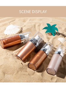 Etiqueta privada Crema Brillo Aceite Maquillaje Resaltar Bronceador <span class=keywords><strong>Cara</strong></span> Cuerpo <span class=keywords><strong>Iluminador</strong></span> brillante Impermeable Resaltador líquido <span class=keywords><strong>de</strong></span> larga duración - Product Image 3