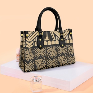 Borsa a tracolla in polinesia da donna con manico in pelle Vintage di lusso con stampa Tapa - Product Image 2