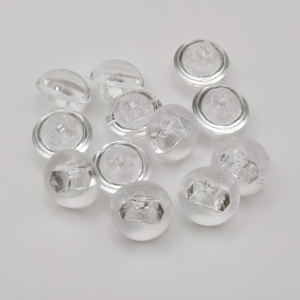 8mm/10mm/12mm Kích thước nhỏ nhựa trong suốt rõ ràng hình vòm tròn may Bánh Mì Hình một lỗ nút quần áo - Product Image 4