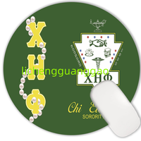 Tapis de souris personnalisé avec motif de cercle de la sororité Sigma Gamma Rho, base en caoutchouc antidérapante, tapis de souris pour ordinateur