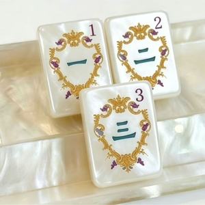Luxury Custom American <b>Mahjong</b> <b>Set</b>, Premium Acrylic Tiles, Wear-resistant Drop-proof Smooth Art Noble Portable US Mah Jong Game - Product Image 3