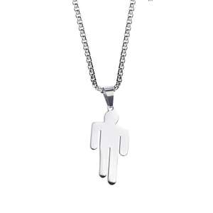 Joyería de moda de acero inoxidable resistente al agua sin deslustre Rap <span class=keywords><strong>Star</strong></span> diseño minimalista Simple <span class=keywords><strong>Billie</strong></span> Eilish collar - Product Image 1
