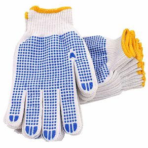 Guantes <span class=keywords><strong>de</strong></span> <span class=keywords><strong>Trabajo</strong></span> <span class=keywords><strong>de</strong></span> Algodón con Puntos <span class=keywords><strong>de</strong></span> PVC, Doble Punto, para Uso Diario - Product Image 4