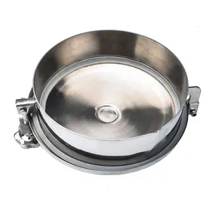 SS304/316L Sanitary Stainless Steel Processing Circular Elliptic Manhole Manway Cover For Food And Milk