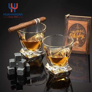 Ly rượu <span class=keywords><strong>Whisky</strong></span> pha lê trong suốt HUAHANGNA 280ml 9oz, in logo tùy chỉnh, kiểu dáng cổ điển xoắn, dành cho thị trường quán bar - Product Image 5