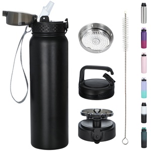 Hot Selling 304 Stainless Steel Insulated <b>Flask</b> With New Wide Handle And For Straw Lid Hot And Cool Water <b>Bottle</b> In Bulk - Product Image 1