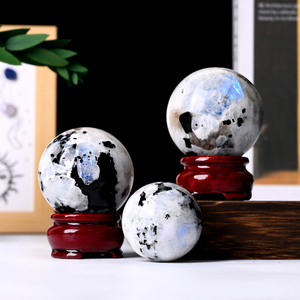 Wholesale Natural Gemstone Polished Sphere <b>Crystal</b> Healing Moonstone Sphere <b>Ball</b> for Fengshui Decoration - Product Image 2