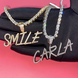 Hip Hop ha ghiacciato fuori personale del pendente <span class=keywords><strong>nome</strong></span> <span class=keywords><strong>Personalizzato</strong></span> lettera diamante del pendente della <span class=keywords><strong>collana</strong></span> Spazzola carattere nuovo stile <span class=keywords><strong>personalizzato</strong></span> <span class=keywords><strong>nome</strong></span> <span class=keywords><strong>collana</strong></span> del pendente - Product Image 3