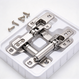 Charnière de porte d'armoire en acier inoxydable, charnière à friction silencieuse, montage latéral, quincaillerie de porte dissimulée pour meubles - Product Image 4