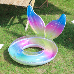 <span class=keywords><strong>Cercle</strong></span> de natation circulaire pour enfants style sirène, jouet aquatique pour fête de plage, accessoires de piscine flottants - Product Image 5