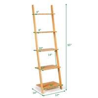 Étagère trapézoïdale multicouche salon chambre étagère en bambou sol au plafond fleur étagère de rangement étagère en bois massif