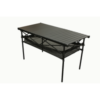 Table de camping pliante moderne en aluminium léger avec housse en maille, mobilier portable pour pique-nique, voyage et atelier extérieur