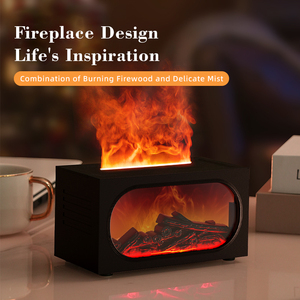 Fireplace Aroma <strong>Diffuser</strong> Ultrasonic Air Humidifier 300ml Essential Oil With Remote Control <strong>Colorful</strong> Flame <strong>LED</strong> Light for Home - Product Image 5