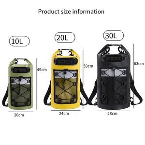 Sac à dos étanche souple en PVC à fermeture roulée, sac de rangement flottant, ajustement réglable pour kayak, surf, randonnée, camping, voyage - Product Image 3