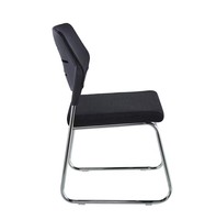 Chaise de bureau moderne empilable en acier rembourrée pour réunions, formation informatique et personnel à domicile