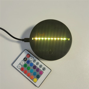 3D Led Lamp Base Luminous Night Light USB Remote Control 16 Colors <strong>Change</strong> Fixture Replacement <strong>Table</strong> Lamp Bases - Product Image 5